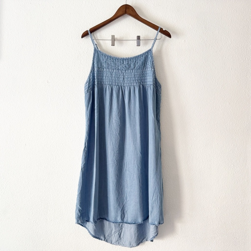 Knox Rose Denim Look Midi Dress Boho Chic Relaxed Style Large Casual Everyday - Picture 3 of 14